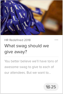 feedback challenge in hub for swag